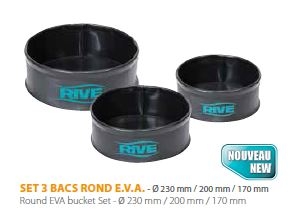 RIVE Runde EVA Behälter Set - Ø 230 mm / 200 mm / 170 mm
