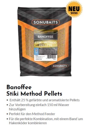 Sonubaits Banoffee Stiki Method Pellets 2mm