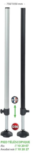 Rive Bein 750-1050mm alu oder schwarz D36