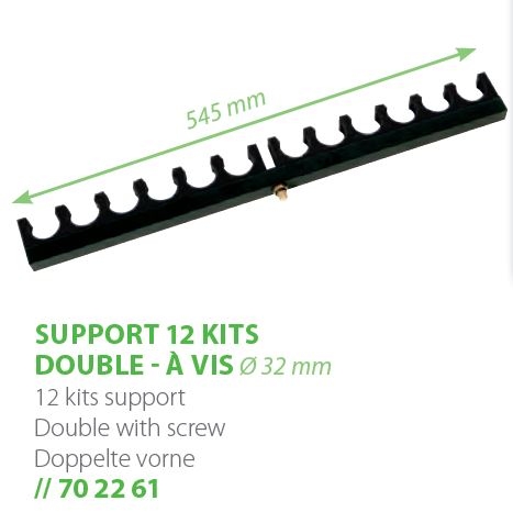 Rive Double kit support with screw 32 mm