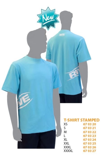 Rive T-Shirt Aqua stamped