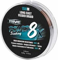 RIVE POWER 8x fonott Slyed zsinor 150m barna