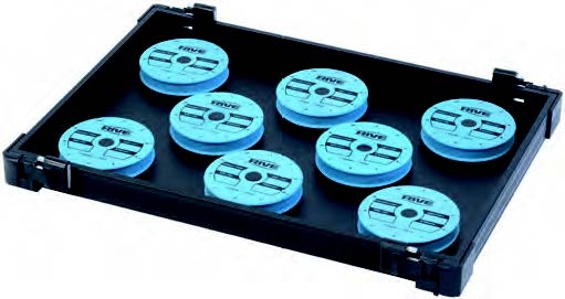 Rive Black anodised tray + 8 Feeder hooklength spools