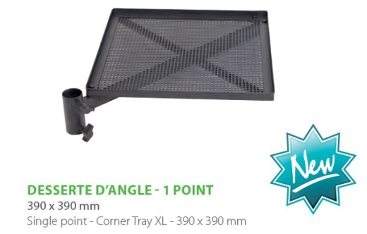 Rive Single point - Corner Tray - 390 x 390 mm