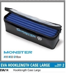 Preston Innovations Monster EVA Hooklength Case With Zipped Clear