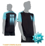 Rive T-SHIRT STRIPES Fekete