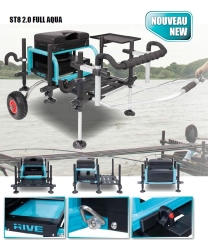 RIVE ST8 2.0 COMPLET HSP D36 Sitzkiepe mit Transportsystem Aqua/Schwarz