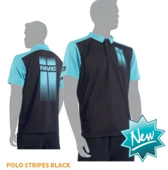 Rive POLO SHIRT STRIPES BLACK