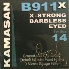 KAMASAN B911 X-STRONG BARBLESS EYED HOOKS KAMASAN B911 X-STRONG BARBLESS EYED HOOKS